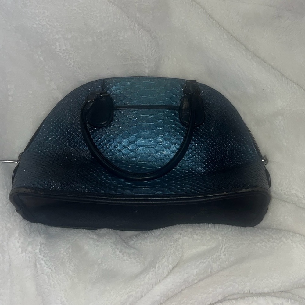 Coach Blue Python Embossed Purse - image 2